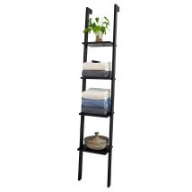 Sobuy Frg15-sch Étagère Murale Style Échelle, Étagère Échelle 4 Niveaux - Sobuy