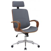 Chaise De Bureau Dayton Noyer/gris - Ovegna