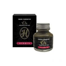 Encre Pigmentée Pour Calame Pinceau Plume - Or - Herbin - Flacon 30ml - Jacques Herbin