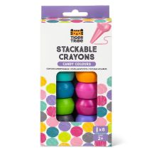 Crayons Empilables Couleurs Acidulées - Tiger Tribe