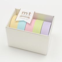 Gift Box Pastel Unis - Coffret Cadeau - 7 M X 15mm - MT Masking Tape