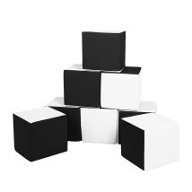 Lot Cubes Xxl Mousse 8 Pcs Noir - Blanc - Velinda