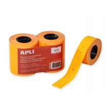 Étiquettes Rectangles 21 X 12 Mm Orange Adhésif Permanent 6 U. - Apli