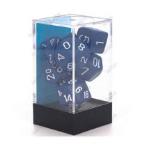 Jeu De Rôles Chessex Set De 7 Dés Opaque Bleu Et Blanc