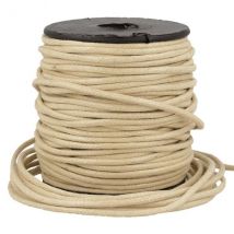 Bobine 35m Cordelière Aspect Cuir 2mm Beige - My mercerie