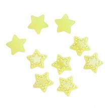 50 Perles Cabochon Etoile Jaune À Coller 10 Mm Acrylique - Dos Plat - Creation Diy - La boutique de Karine
