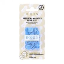 Boutons Pressions Sans Pince 13mm Bohin Bleu Ciel