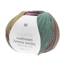 Pelote De Laine À Chaussettes Superba Cashmeri Luxury Socks 4 Fils - 100g - Rico Design : Douceur Et Luxe Pour Vos Pieds Multicolore (021 - Retro)