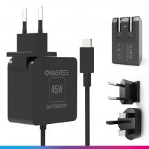 Câble Adaptateur Ac 45w Usb-c 1.5m - Oniverse - Switch/oled/lite Pc Android Prises Et, Uk, Us Inclus