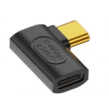 Adaptateur Usb C Mâle Vers Femelle Coudé Latéral 240w Synchro 40gbps Vidéo 8k - Avizar