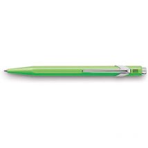 Stylo À Bille - Vert Fluo - Métal - Encre Bleue - Pointe Moyenne - Caran D'Ache - 849