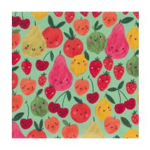 Tissu Coton Dashwood Happy Fruit Vert Fruit Vert Vendu Au Mètre
