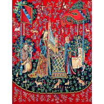 Canevas Pénélope Antique Dame À La Licorne L'Ouïe 65x80cm - Margot