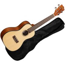 Solid Spruce Top Mahogany Concert + Housse Kala