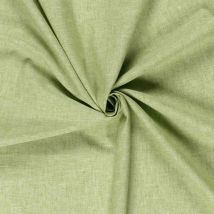 Tissu Lin Et Coton Uni Verona Vert Citron - Craftine