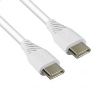Câble Usb-c Vers Usb-c 5a Power Delivery 100w Charge Rapide 2.5m Swissten Blanc
