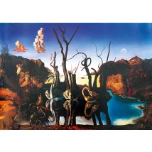 Puzzle 1000 Pièces - Salvador Dalí - Swans Reflecting Elephants, 1937 - Bluebird Puzzle