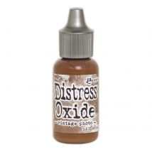 Recharge Encre Tim Holtz Distress Oxide - Vintage Photo - Pour Encreur - 14 Ml - Ranger Scrapbooking