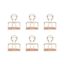 Pinces Double-clip X 6 - Cuivré - Kikkerland