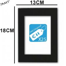 Lot De 25 Passe Partout 13x18cm Noir (9x13cm) Amt