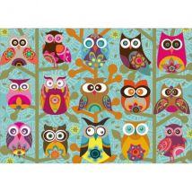 Puzzle Hiboux Rigolo Sous Toutes Leurs Formes 500 Pieces - Collection Smileys - Educa - 19006 - Educa