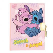 Crystal Art Kit Journal Intime À Diamanter Stitch Et Angel - Crystal Art