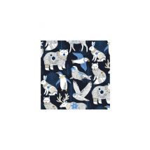 Tissu Coton Dashwood Metallic Animaux D'Hivers De 110 Cm De Largeur Arcticnoir Vendu Par 50 Cm