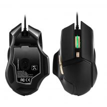 Souris Gamer Pc Filaire Usb 2.0 3800 Dpi Ordinateur Lumière Led 6 Boutons Noir Yonis - Yonis
