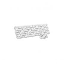 Ensemble Clavier Azerty Et Souris Sans Fil Mk950 Signature Slim Blanc Cassé - Logitech
