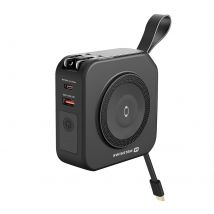 Swissten Powerbank All-in-one Pro Magsafe / Usb / Usb-c Avec Prises Internationales Noir