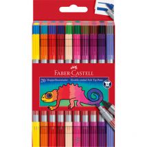 Pochette De 20 Feutres Double Pointe Faber-castell - Faber Castell
