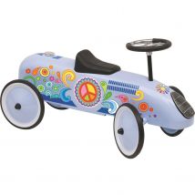Porteur Voiture Bleu Peace And Love - Goki