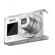 Appareil Photo Numérique 4k Hd 60mp Double Écran Zoom Optique 10x Stabilisation Blanc Yonis - Yonis