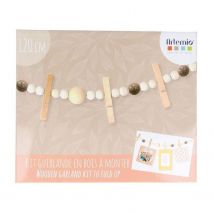 3 Coffrets Diy Décorations De Noël - Guirlande En Bois Souvenirs - Artemio