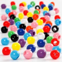 600 Perles Multicolores Pony Rondes Ø 6 Mm - Creotime