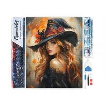 Diamond Painting Broderie Diamant Figured’art 40x50cm Toile Entière Roulée Avec Diamants Carrés - La Jolie Sorcière - Figured'Art