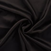 Tissu Satin De Viscose Uni Noir - Craftine