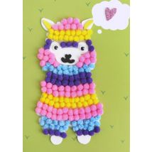 Tableau En Pompons Lama Activité Manuelle 3-8 Ans - Megacrea DIY