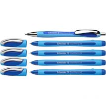 5 Stylos À Bille - Bleu - Pointe Extra Large Xb - Slider Memo Xb - Slider Rave Xb - Schneider