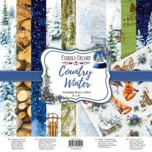 10 Papiers Scrapbooking 20 X 20 Cm Fabrika Decoru Country Winter Scrapbooking
