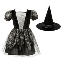 Déguisement Sorcière Argenté 8-10 Ans Oxybul