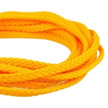Bobine 50m Cordon Damier Polyester 5mm Jaune Or - My mercerie