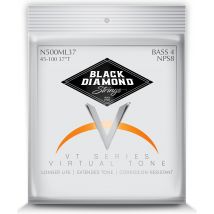 Black Diamond Nickel Naturel Nps8 Long Scale 45/100 - Cordes Pour Basse