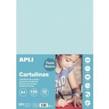 Apli 14236 - Carton De Couleur Bleu Clair Format A4 180gr. 210x297mm Scrapbooking