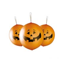 3 Ballons Punch Ball Citrouille - Halloween - Annikids