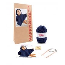 Kit Tricot Poncho Layette Benjamin Indigo 12m - Phildar