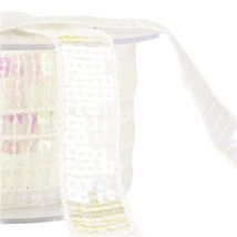 Bobine Galon Paillettes 14,5m Rose Pâle - MyMercerie