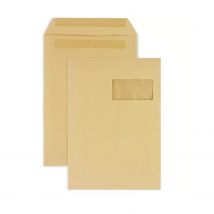 5 Pochettes En Papier Kraft Avec Fenêtre - 22,9 X 32,4 Cm - Raja
