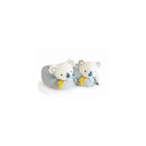 Yoca Le Koala Chaussons Avec Hochet - Doudou Et Compagnie - Jaune