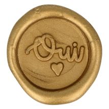 10 Sceaux De Cire À Coller Dorés Oui 30 Mm - Artemio
